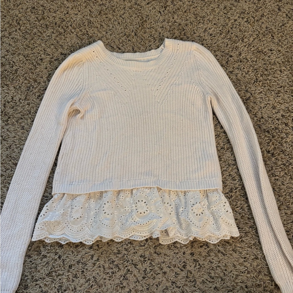Aerie Cream Knit Sweater